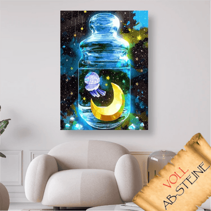 Mond im Glas - Voll AB 5D DIY Diamond Painting