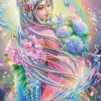 Nymphe der Regenbogenfarben - 5D DIY Diamond Painting