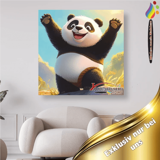 Panda hier bin ich - Malen nach Zahlen