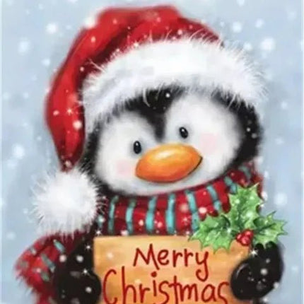 Pinguin Merry Christmas - 5D DIY Diamond Painting