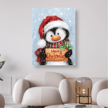 Pinguin Merry Christmas - 5D DIY Diamond Painting