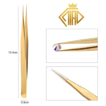 Pinzette Metall gerade oder gebogen - Diamond Painting
