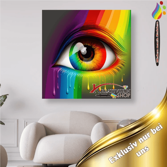 Regenbogen Auge - Malen nach Zahlen