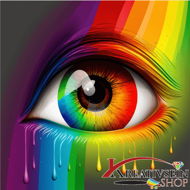 Regenbogen Auge - Malen nach Zahlen
