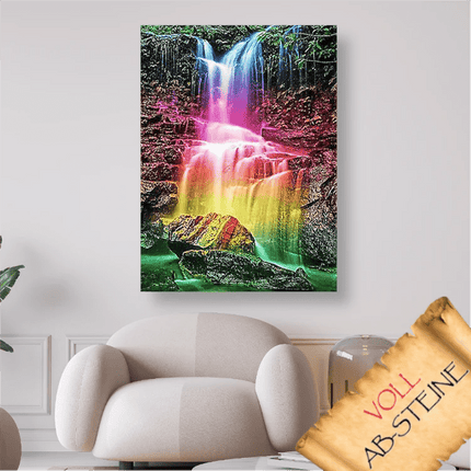 Regenbogen Wasserfall - Voll AB 5D DIY Diamond Painting