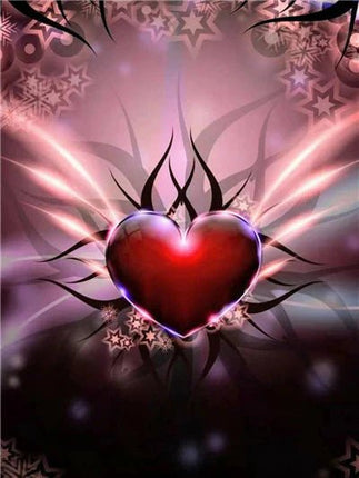 Rotes Herz - 5D DIY Diamond Painting
