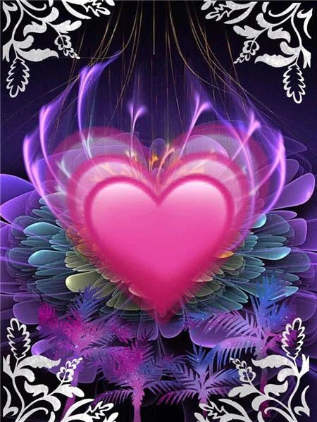 Rotes pulsierendes Herz - 5D DIY Diamond Painting