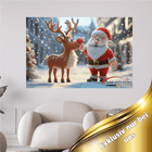 Rudolf das Rentier und der Weihnachtsmann - 5D DIY Diamond Painting