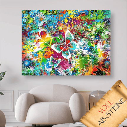 Schmetterlinge und Blumen - Voll AB 5D DIY Diamond Painting
