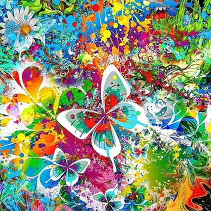 Schmetterlinge und Blumen - Voll AB 5D DIY Diamond Painting
