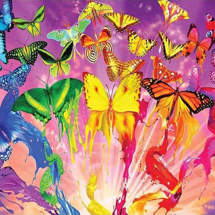 Schmetterlings Regenbogen - Voll AB 5D DIY Diamond Painting