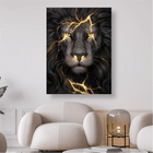 Schwarzer Löwe mit goldenen Streifen - 5D DIY Diamond Painting