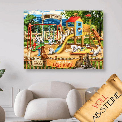 Spielplatz für Hunde - Voll AB 5D DIY Diamond Painting