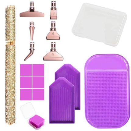 Stift mit 6 Metall Aufsätzen + Set - Diamond Painting