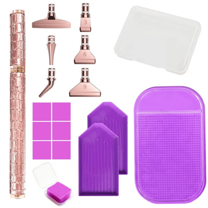 Stift mit 6 Metall Aufsätzen + Set - Diamond Painting