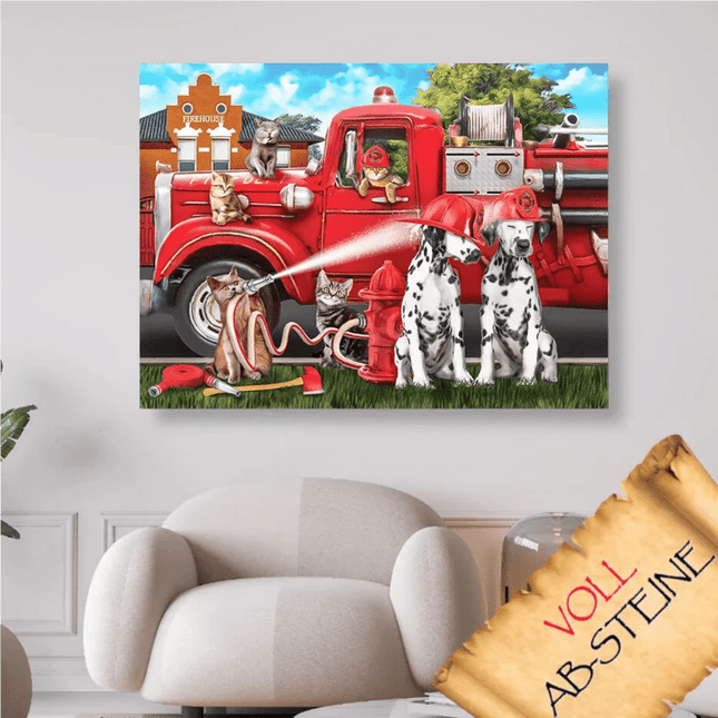 Tierische Feuerwehr - Voll AB 5D DIY Diamond Painting