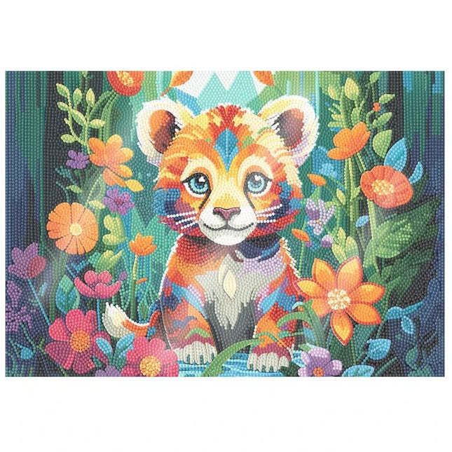 Tischset gross kleiner Tiger - Diamond Painting