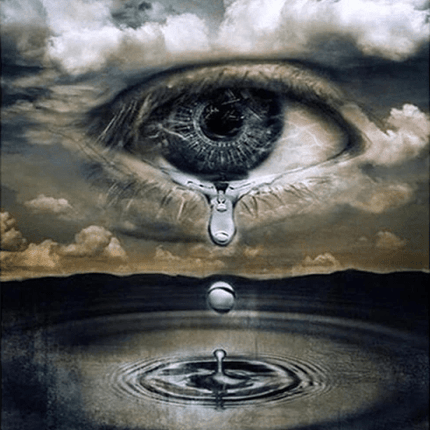 Trauriges Auge das weint - 5D DIY Diamond Painting