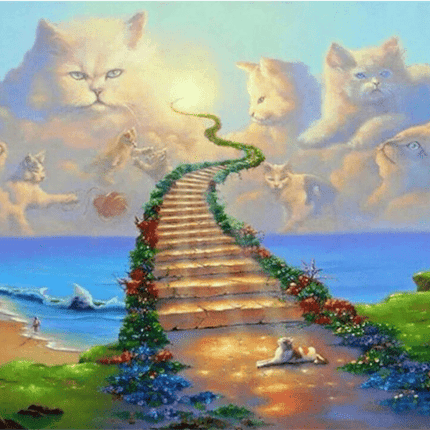 Treppe zum Katzenhimmel - 5D DIY Diamond Painting