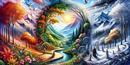 Vier Jahreszeiten - 5D DIY Diamond Painting