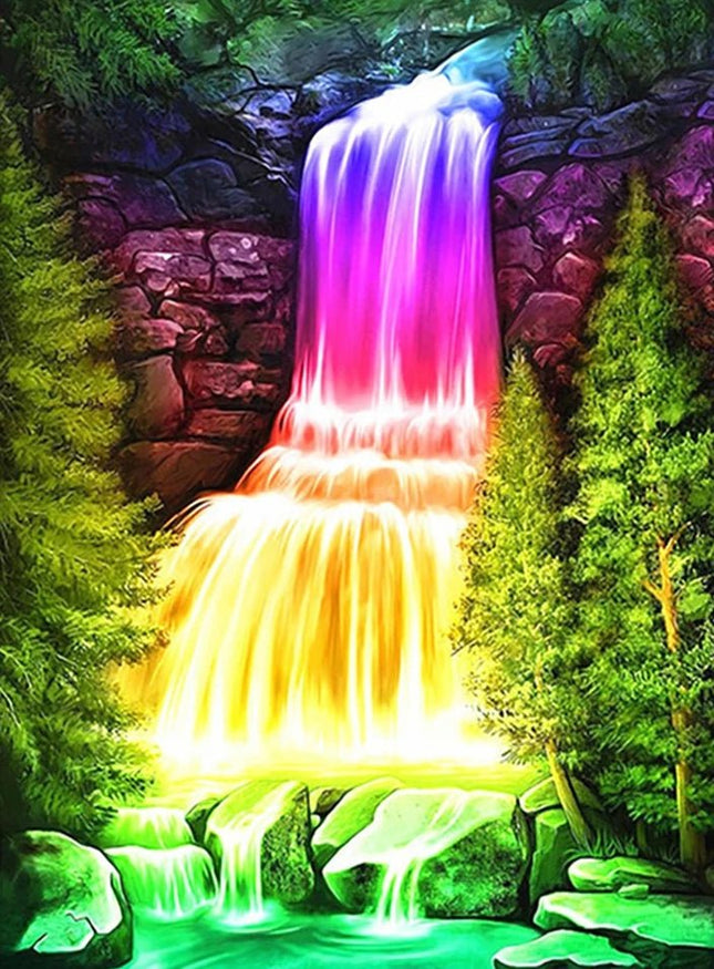 Wasserfall der Farben - Voll AB 5D DIY Diamond Painting