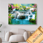 Wasserfall im grünen - Voll AB 5D DIY Diamond Painting