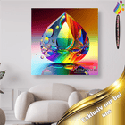 Wassertropfen in Regenbogenfarben - Malen nach Zahlen