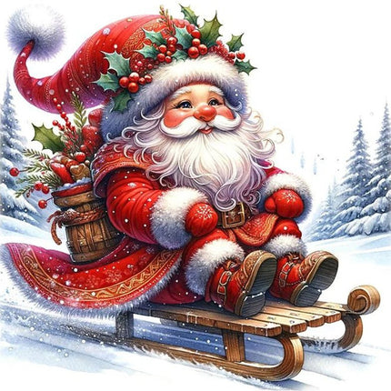 Weihnachtsmann auf Schlitten - 5D DIY Diamond Painting