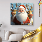 Weihnachtsmann mit 2 Rentieren - Malen nach Zahlen