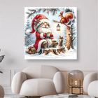 Weihnachtsmann mit Eichhörnchen - 5D DIY Diamond Painting