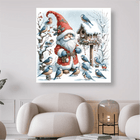 Weihnachtsmann mit Vögel - 5D DIY Diamond Painting