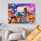 Wilder Westen bei Nacht - Voll AB 5D DIY Diamond Painting