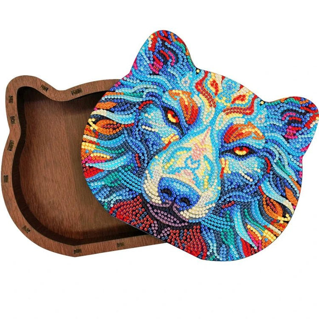 Wolf Aufbewahrungsbox - Diamond Painting