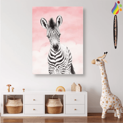 Zebra Motiv Kinderzimmer - Malen nach Zahlen