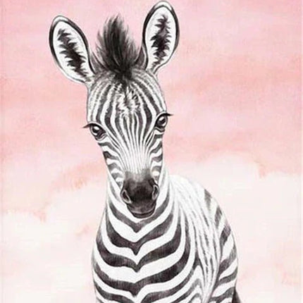 Zebra Motiv Kinderzimmer - Malen nach Zahlen
