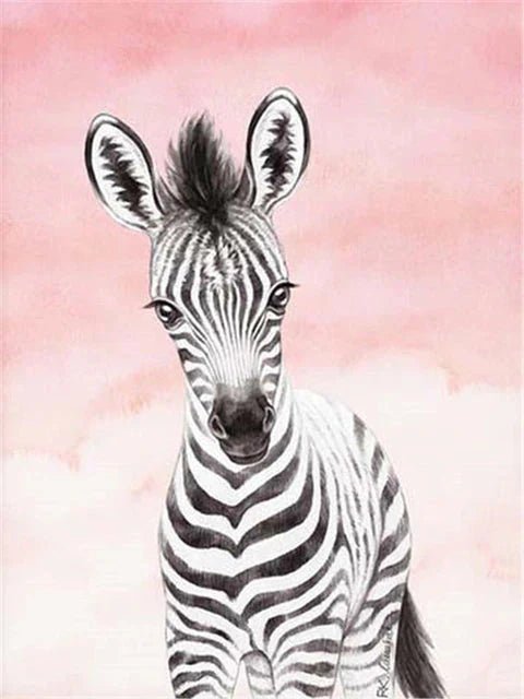Zebra Motiv Kinderzimmer - Malen nach Zahlen